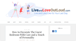Desktop Screenshot of liveandloveoutloud.com